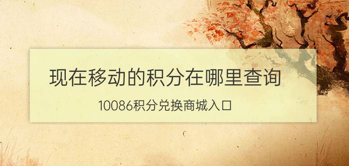 现在移动的积分在哪里查询 10086积分兑换商城入口？